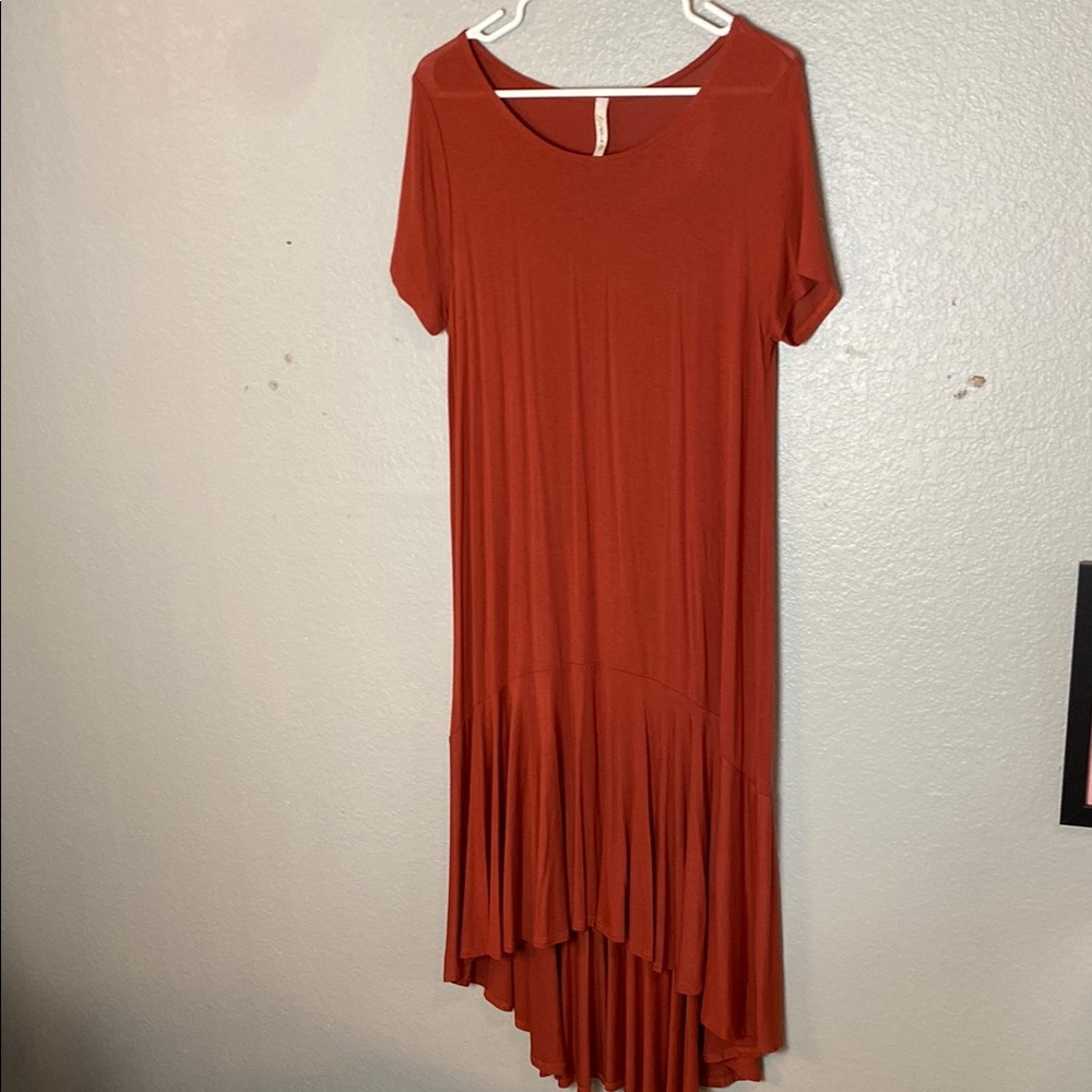 Love in Orange High Low Casual Dress Shop